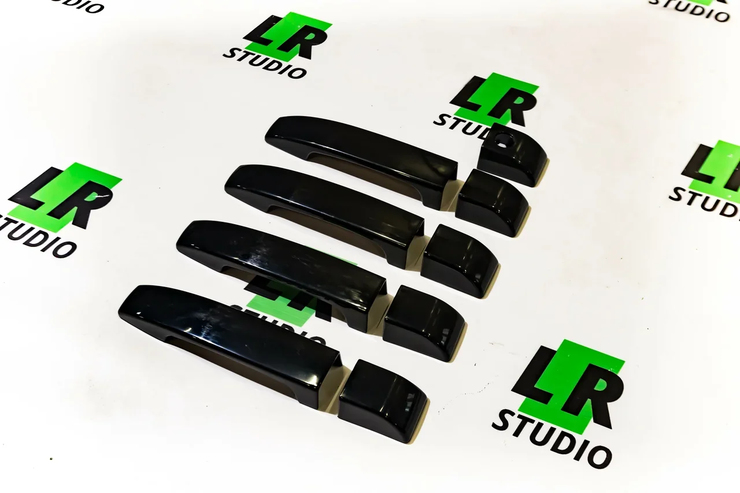Накладки на ручки Range Rover 2002-2009 черные глянцевые